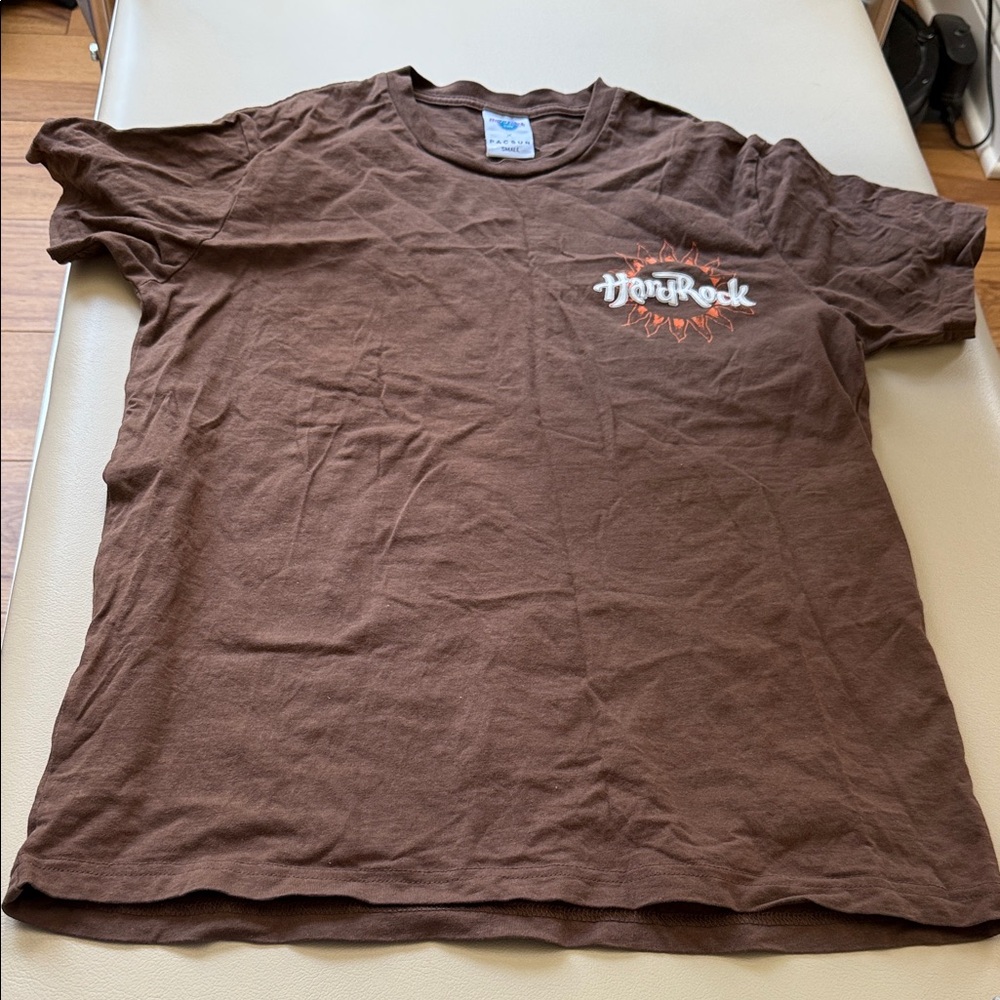 Pacsun Men size S brown t-shirt Hard Rock